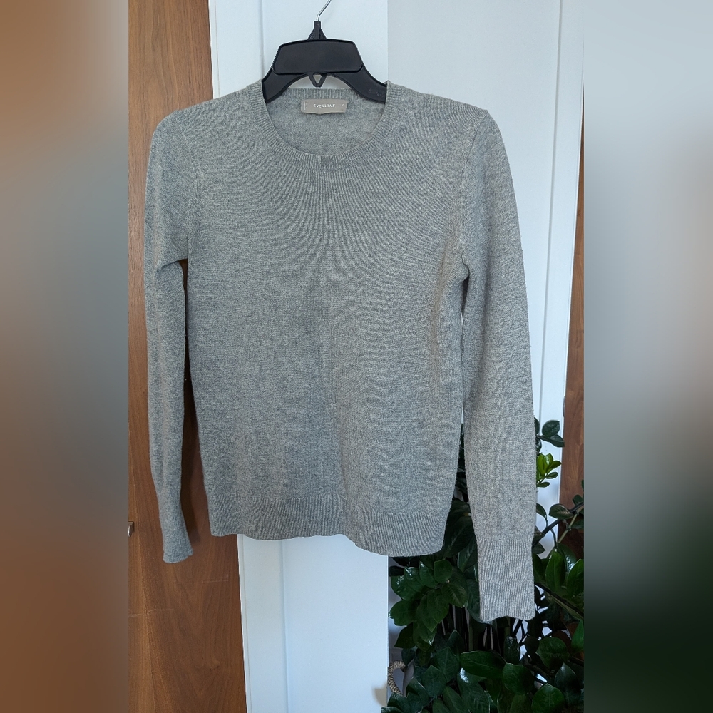 Everlane Cashmere Sweater in Light Gray